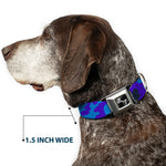 Dog Bone Seatbelt Buckle Collar - Camo Blue