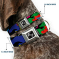 Load image into Gallery viewer, Dog Bone Seatbelt Buckle Collar - Camo Multi Neon
