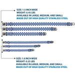 Dog Bone Seatbelt Buckle Collar - Checker BlueKU/White