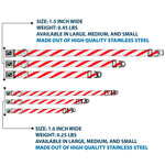 Dog Bone Seatbelt Buckle Collar - Candy Cane