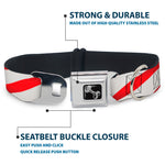 Dog Bone Seatbelt Buckle Collar - Candy Cane