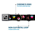 Load image into Gallery viewer, Dog Bone Seatbelt Buckle Collar - Cupcake Sprinkles Black/Multi Color