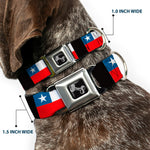 Dog Bone Seatbelt Buckle Collar - Chile Flags