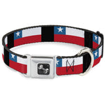 Dog Bone Seatbelt Buckle Collar - Chile Flags