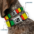 Load image into Gallery viewer, Dog Bone Seatbelt Buckle Collar - Cameroon Flags