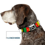 Dog Bone Seatbelt Buckle Collar - Cameroon Flags