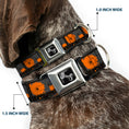 Load image into Gallery viewer, Dog Bone Seatbelt Buckle Collar - Cassette Splatter Gray/Orange