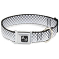 Load image into Gallery viewer, Dog Bone Seatbelt Buckle Collar - Checker Black/White Fade Out