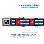Dog Bone Seatbelt Buckle Collar - Cuba Flags