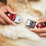 Dog Bone Seatbelt Buckle Collar - Canada Flags