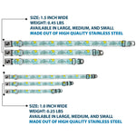 Dog Bone Seatbelt Buckle Collar - Cloudy Skies Rain Clouds White/Blues