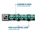 Load image into Gallery viewer, Dog Bone Seatbelt Buckle Collar - Checker & Stripe Skulls Black/White/Green
