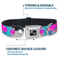 Load image into Gallery viewer, Dog Bone Seatbelt Buckle Collar - Crown Princess Oval Pink/Turquoise