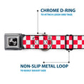 Load image into Gallery viewer, Dog Bone Seatbelt Buckle Collar - Checker Crimson/White
