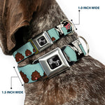 Dog Bone Seatbelt Buckle Collar - Cow Poops Color