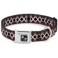 Load image into Gallery viewer, Dog Bone Seatbelt Buckle Collar - Corset Lace Up Red Plaid/Black