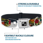 Dog Bone Seatbelt Buckle Collar - Death Before Dishonor Tan