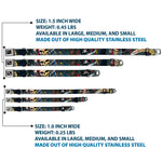 Dog Bone Seatbelt Buckle Collar - Dead Men Tell No Tales Gray