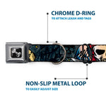 Dog Bone Seatbelt Buckle Collar - Dead Men Tell No Tales Gray