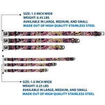 Dog Bone Seatbelt Buckle Collar - Dead Men Tell No Tales Pink