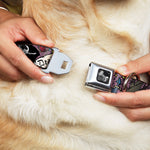 Dog Bone Seatbelt Buckle Collar - Dead Men Tell No Tales Pink