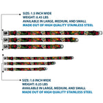 Dog Bone Seatbelt Buckle Collar - Death Before Dishonor CLOSE-UP Black