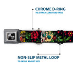 Dog Bone Seatbelt Buckle Collar - Death Before Dishonor CLOSE-UP Black