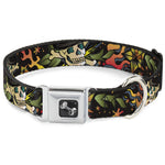 Dog Bone Seatbelt Buckle Collar - Death or Glory CLOSE-UP Black