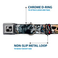 Load image into Gallery viewer, Dog Bone Seatbelt Buckle Collar - Dead Men Tell No Tales CLOSE-UP White