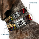 Dog Bone Seatbelt Buckle Collar - Dead Men Tell No Tales Black