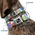 Load image into Gallery viewer, Dog Bone Seatbelt Buckle Collar - Dots White/Transparent Multi Color