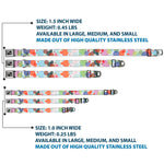 Dog Bone Seatbelt Buckle Collar - Dots White/Transparent Multi Color