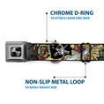 Load image into Gallery viewer, Dog Bone Seatbelt Buckle Collar - Dead Men Tell No Tales CLOSE-UP Tan