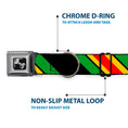 Load image into Gallery viewer, Dog Bone Seatbelt Buckle Collar - Diagonal Stripes Black/Green/Yellow/Red