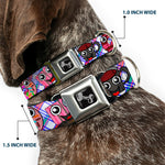 Dog Bone Seatbelt Buckle Collar - Donuts & Coffee Cartoon