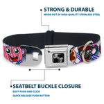 Dog Bone Seatbelt Buckle Collar - Donuts & Coffee Cartoon