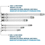 Dog Bone Seatbelt Buckle Collar - Dog Bone White/Black