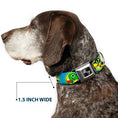 Load image into Gallery viewer, Dog Bone Seatbelt Buckle Collar - Dinosaur Superhero Baby Blue