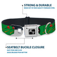 Load image into Gallery viewer, Dog Bone Seatbelt Buckle Collar - Darts Green/Multi Color