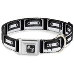 Dog Bone Seatbelt Buckle Collar - DC Cassette Tape