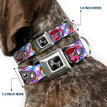 Dog Bone Seatbelt Buckle Collar - Donuts & Coffee Cartoon2