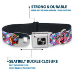 Dog Bone Seatbelt Buckle Collar - Donuts & Coffee Cartoon2