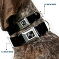 Load image into Gallery viewer, Dog Bone Seatbelt Buckle Collar - Deep Space Black/White