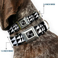 Load image into Gallery viewer, Dog Bone Seatbelt Buckle Collar - Eighties 8 Black/White