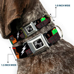 Dog Bone Seatbelt Buckle Collar - Eighties Arcade Black