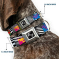 Load image into Gallery viewer, Dog Bone Seatbelt Buckle Collar - Eighties Boomboxes