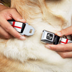 Dog Bone Seatbelt Buckle Collar - England Flags