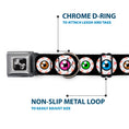Load image into Gallery viewer, Dog Bone Seatbelt Buckle Collar - Eyeballs Black/Multi Color