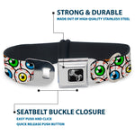 Dog Bone Seatbelt Buckle Collar - Eyeballs Stacked