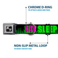 Load image into Gallery viewer, Buckle-Down Seatbelt Buckle Dog Collar - EAT SLEEP RAVE REPEAT Black/Multi Neon
